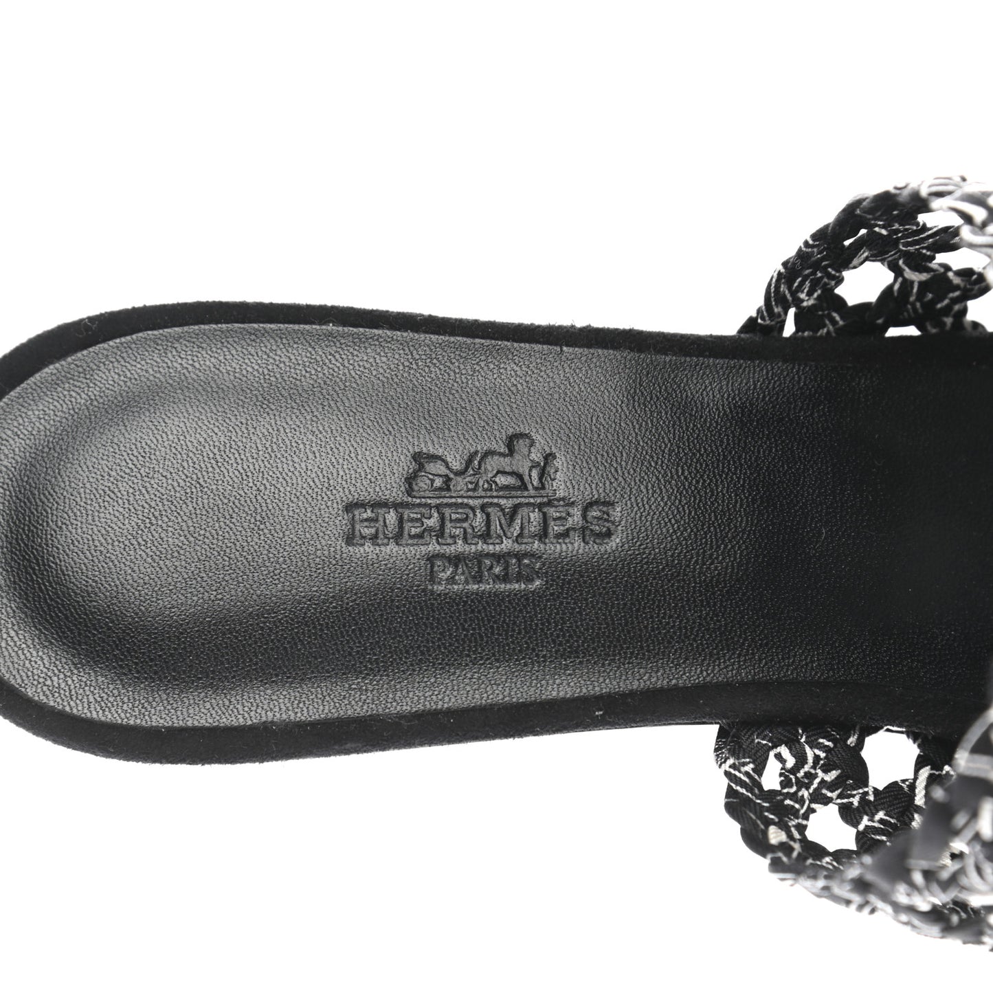 Silk Toscane Tressee Astrologie Print Mules 38.5 Black White