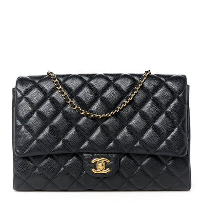 Chanel Caviar Quilted Clutch With Chain Flap Black 1 of 12