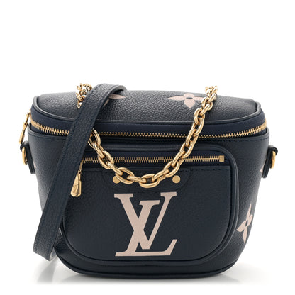 Louis Vuitton Empreinte Monogram Giant Mini By The Pool Bumbag Blue Beige 1 of 10