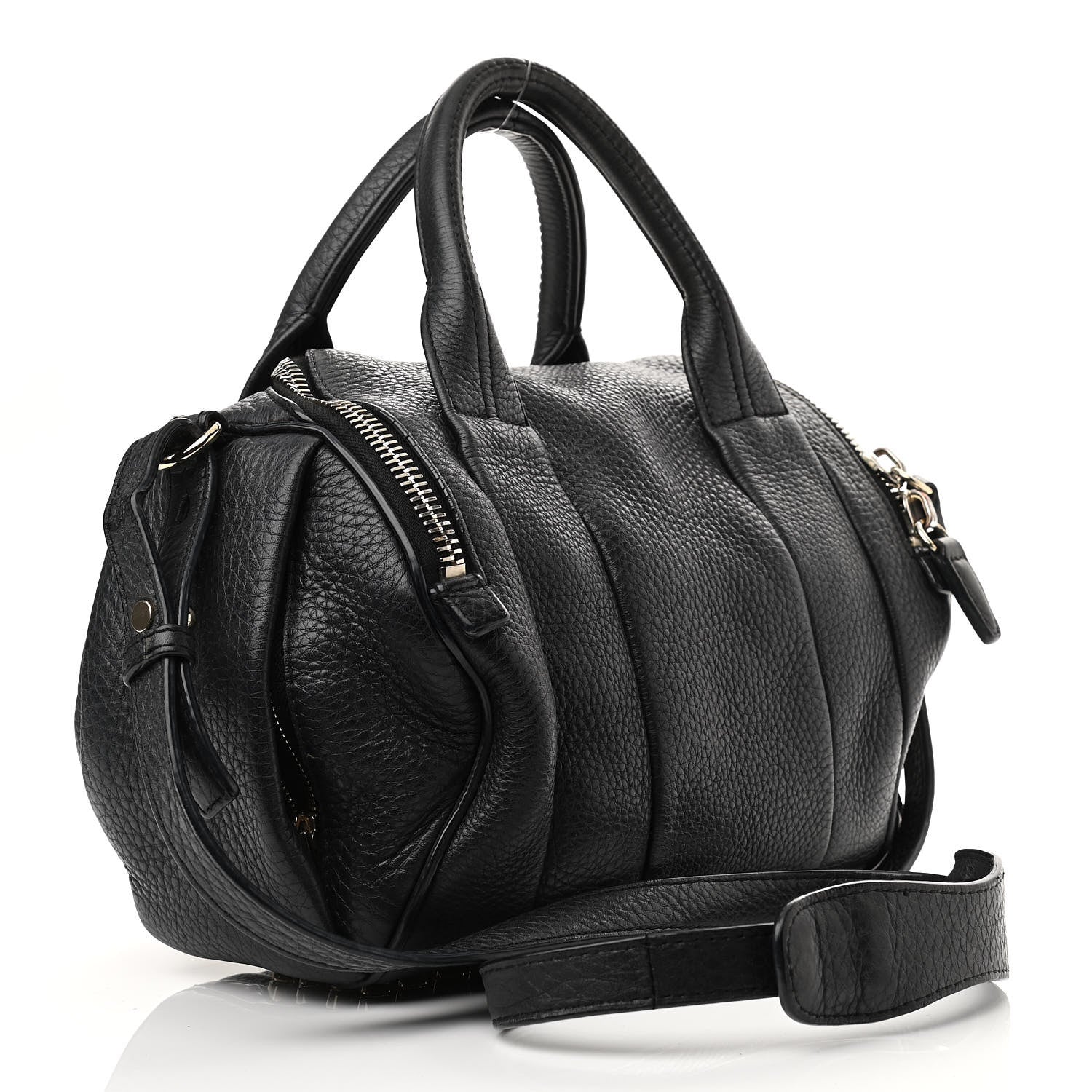 Alexander Wang Pebbled Lambskin Mini Rockie Black Gold Hardware 2 of 17