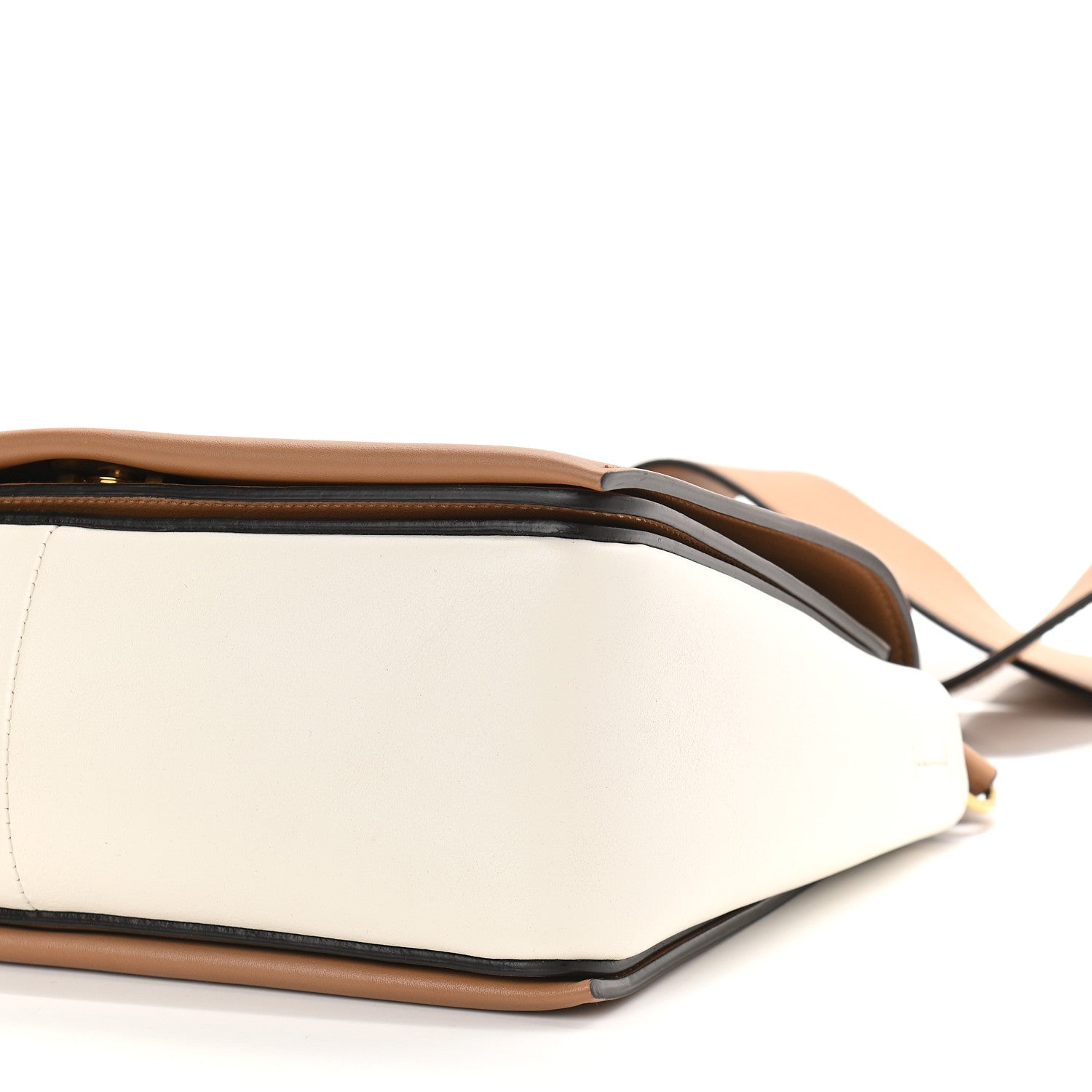 Celine Shiny Smooth Calfskin Medium Frame Shoulder Bag Tan Optic White 9 of 9