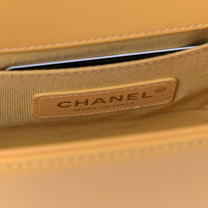 Chanel Calfskin Quilted Small Boy Flap Yellow 5 of 5