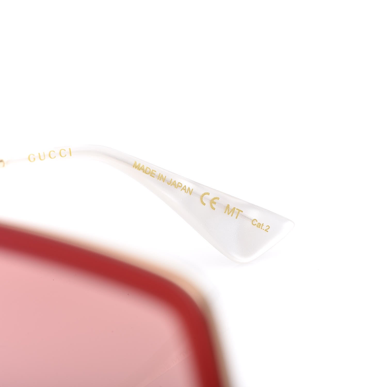 Gucci Acetate Oversize Square Frame GG0106S Sunglasses Red 6 of 8