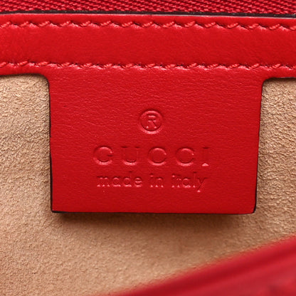 Gucci Calfskin Matelasse Small GG Marmont Shoulder Bag Hibiscus Red 6 of 10