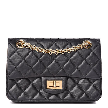 Chanel Aged Calfskin Quilted 2.55 Reissue 224 Flap Black 1 of 12