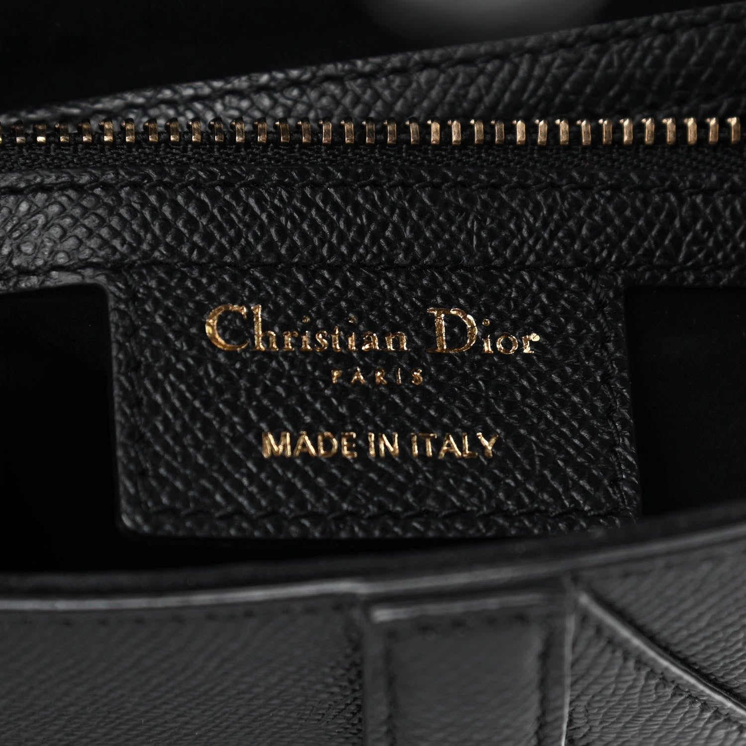 Christian Dior Grained Calfskin Saddle Bag Black 6 of 11