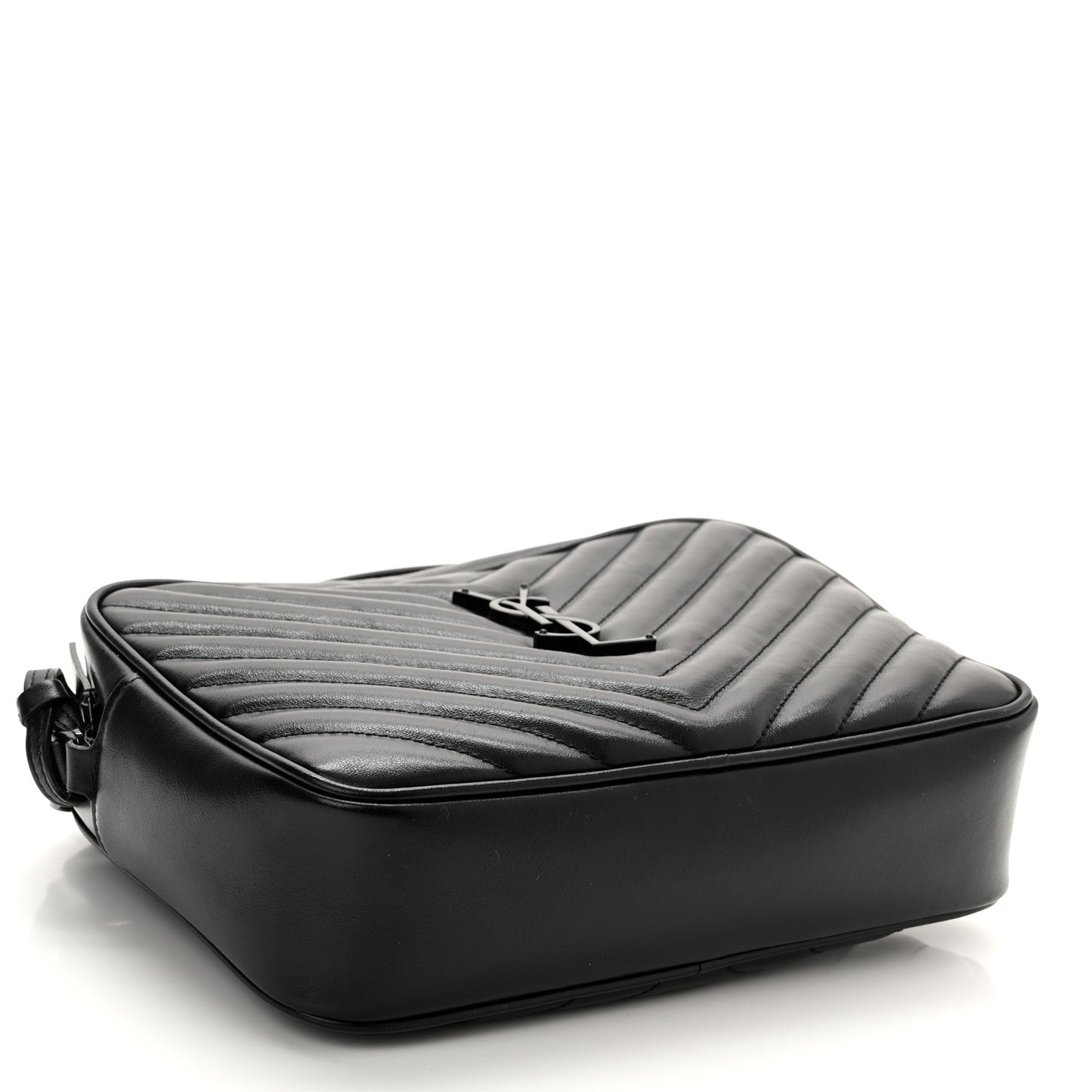 Calfskin Matelasse Monogram Monochrome Lou Camera Bag Black