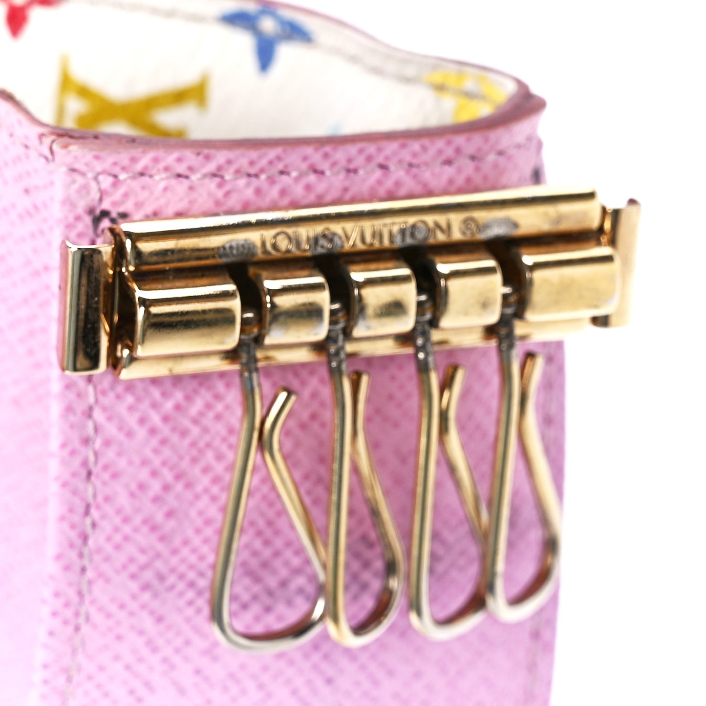 Monogram Multicolor Multicles 4 Key Holder White Litchi