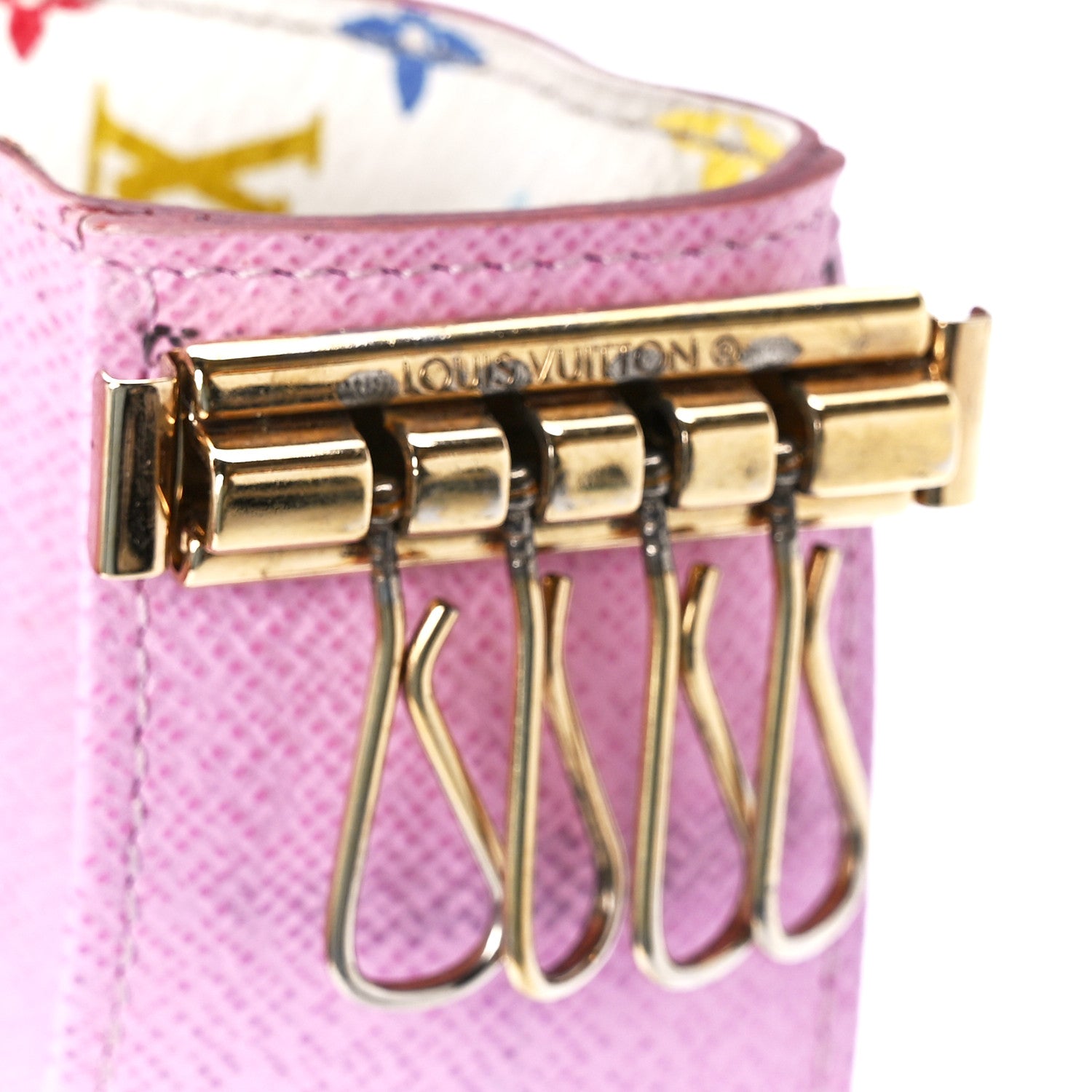 Louis Vuitton Monogram Multicolor Multicles 4 Key Holder White Litchi 6 of 13
