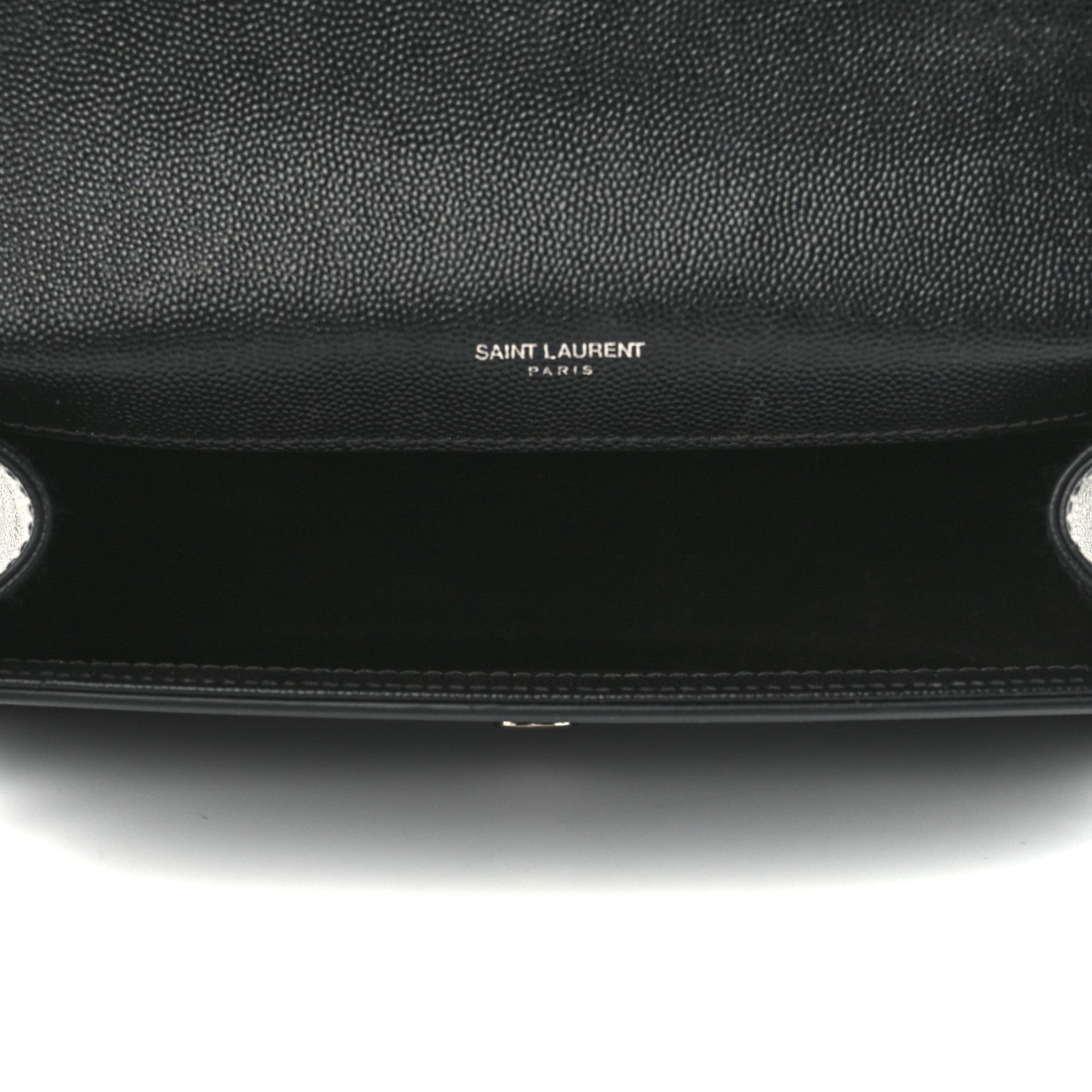 Saint Laurent Grain De Poudre Medium Classic Monogram Kate Satchel Black 5 of 12