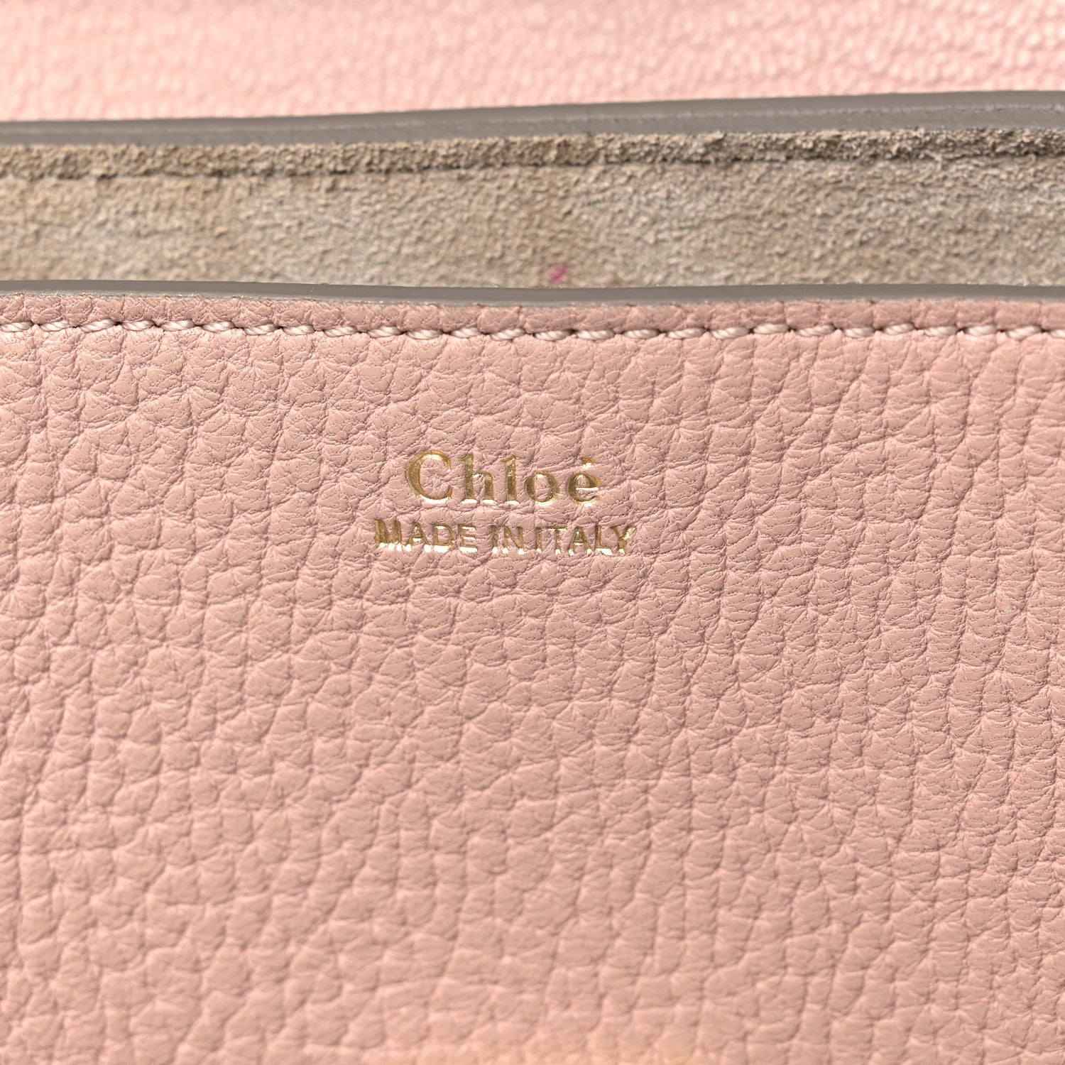 Chloe Grained Lambskin Medium Drew Shoulder Bag Cement Pink 6 of 11