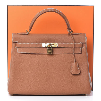 Hermes Togo Kelly Retourne 32 Gold 38 of 38