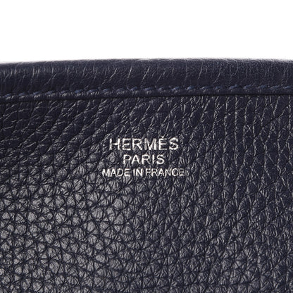 Hermes Taurillon Clemence Evelyne III GM Bleu Saphir 6 of 7