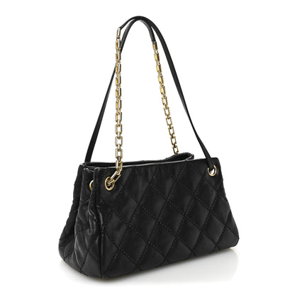 Chanel Calfskin Stitched Small Retro Chain Tote Black 3 of 12