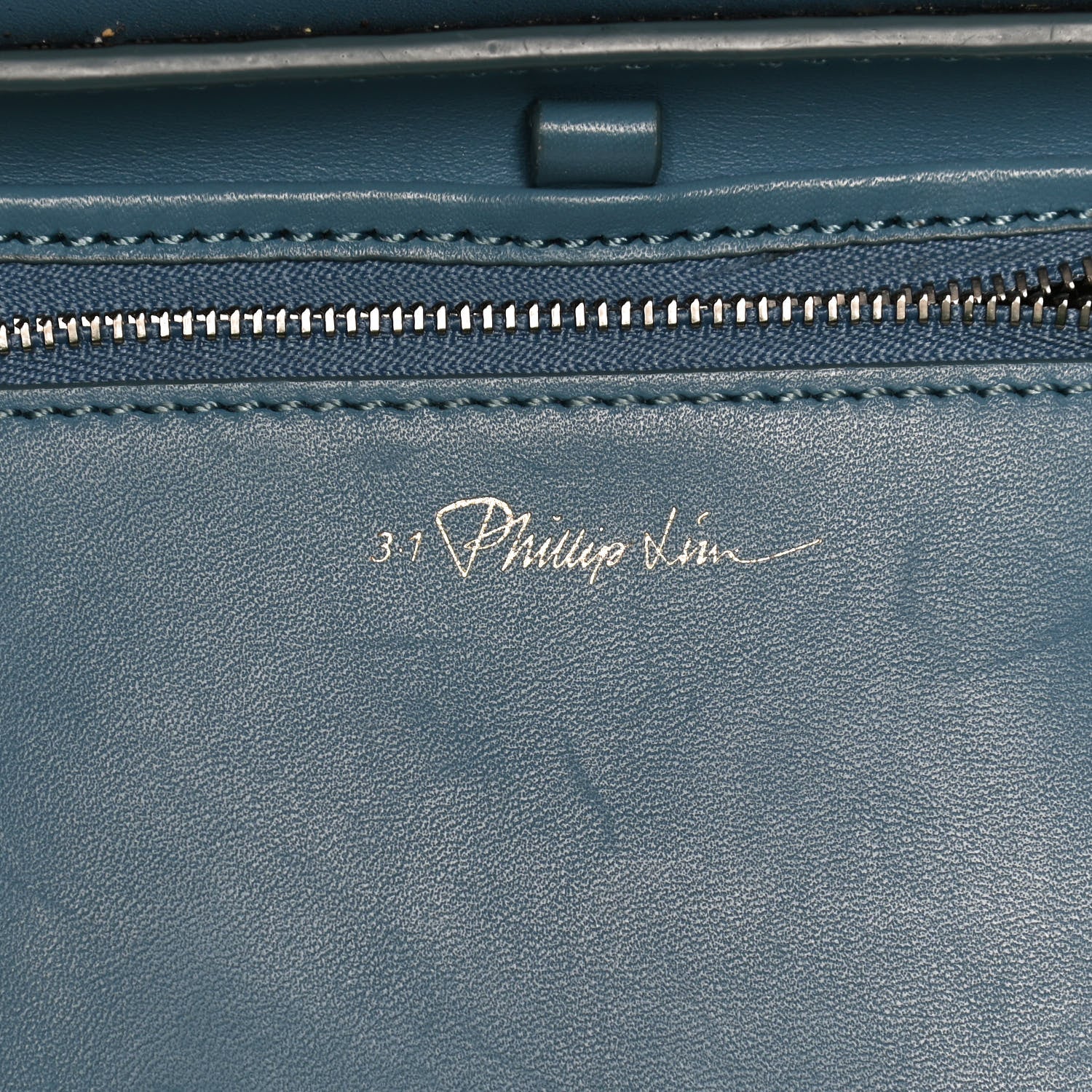 3.1 Phillip Lim Textured Calfskin Mini Pashli Satchel Blue Black 5 of 11