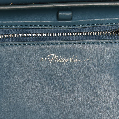 3.1 Phillip Lim Textured Calfskin Mini Pashli Satchel Blue Black 5 of 11