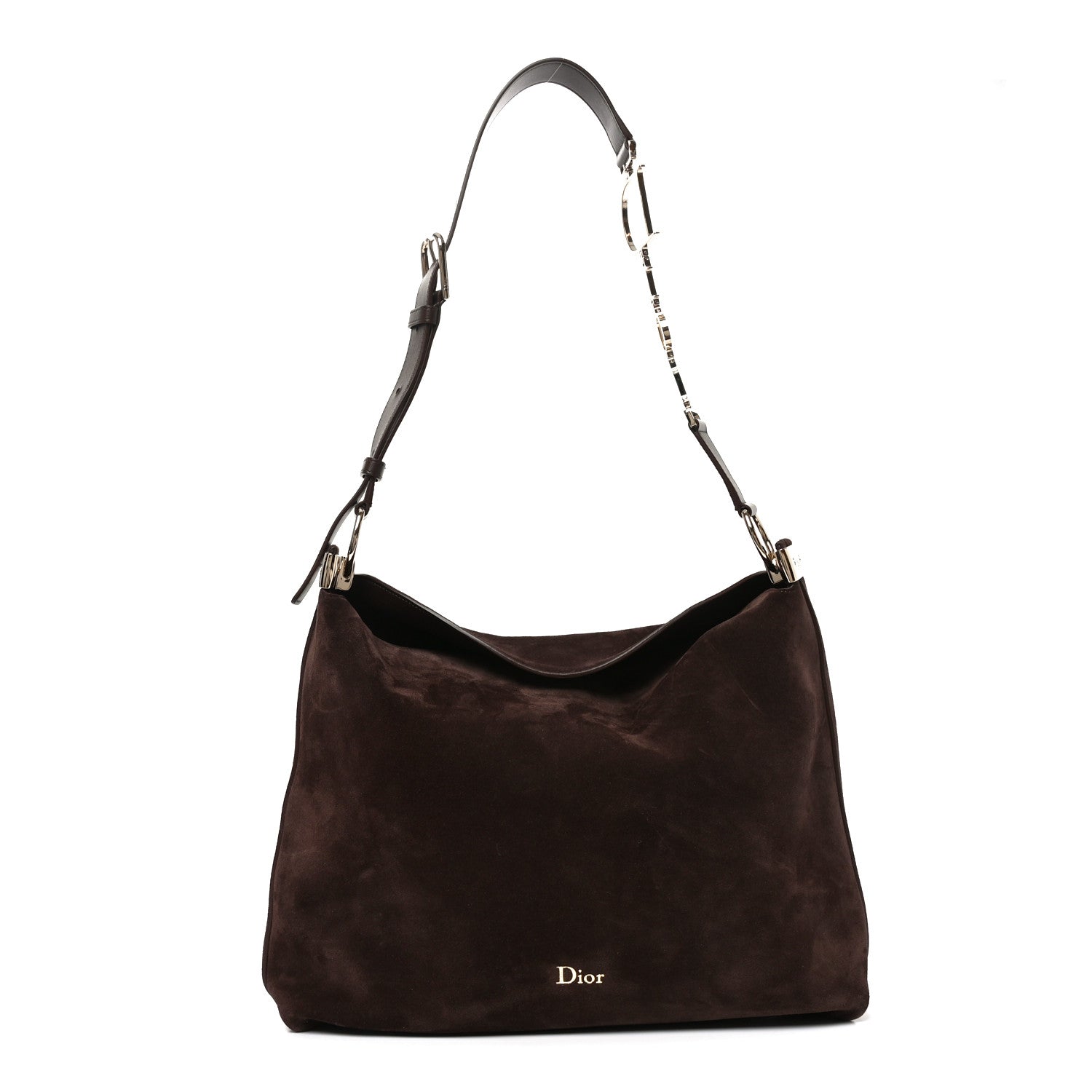 Christian Dior Suede Calfskin Medium Diorly Bag Chocolate 1 of 10