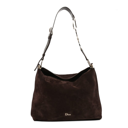 Christian Dior Suede Calfskin Medium Diorly Bag Chocolate 1 of 10