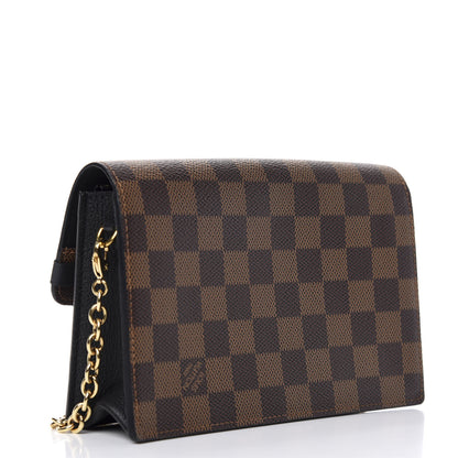 Louis Vuitton Damier Ebene Vavin Chain Wallet Black 3 of 10