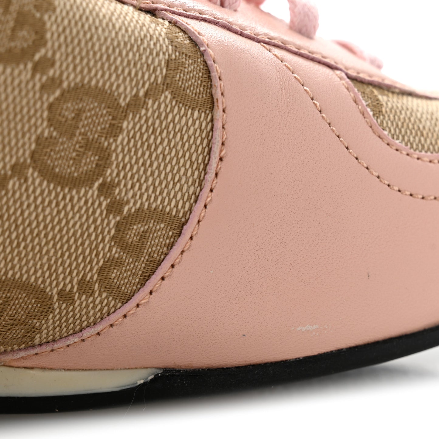 Monogram Nappa Interlocking G Sneakers 37.5 New Sand Rose Dragea