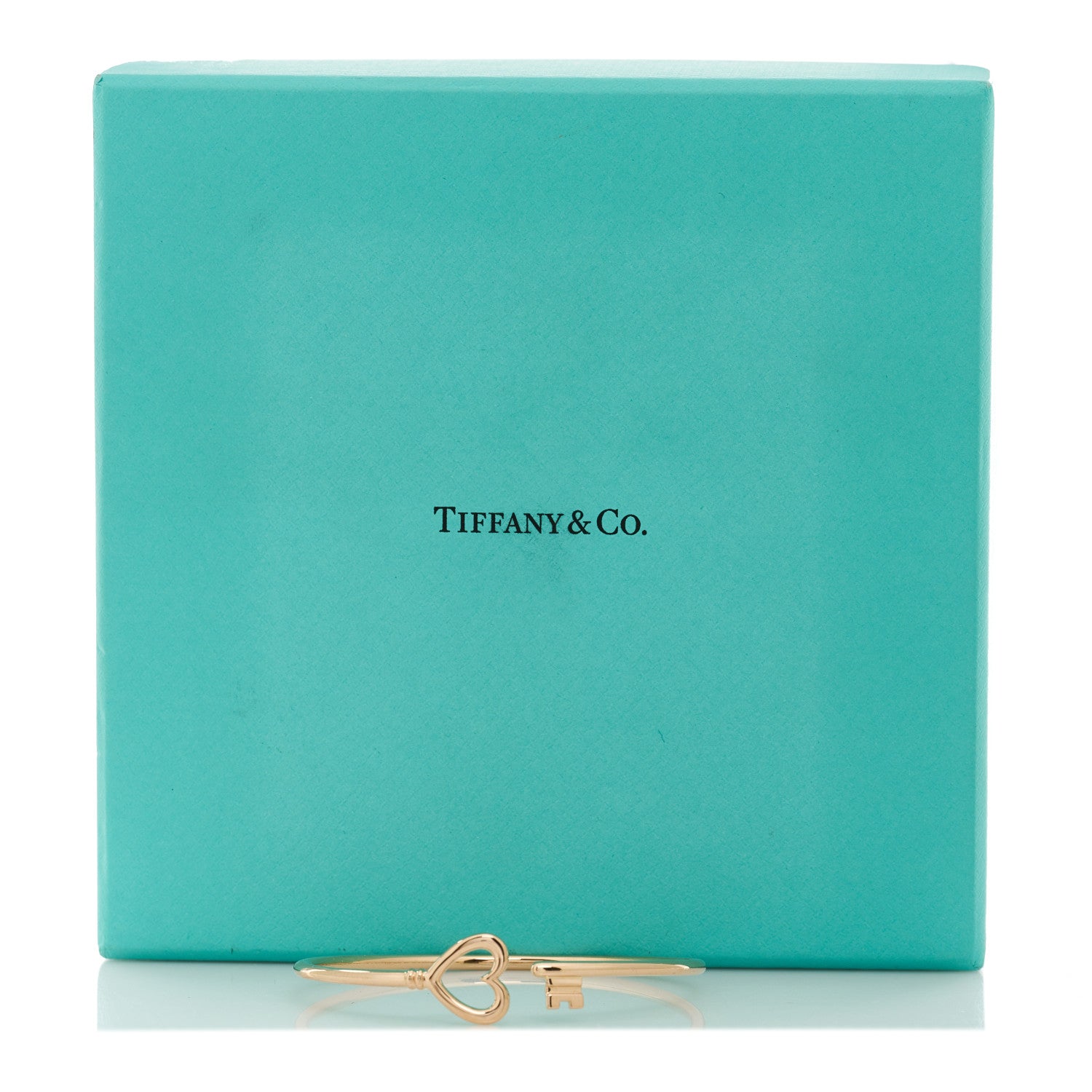 Tiffany 18K Rose Gold Wire Heart Key Bracelet 4 of 4
