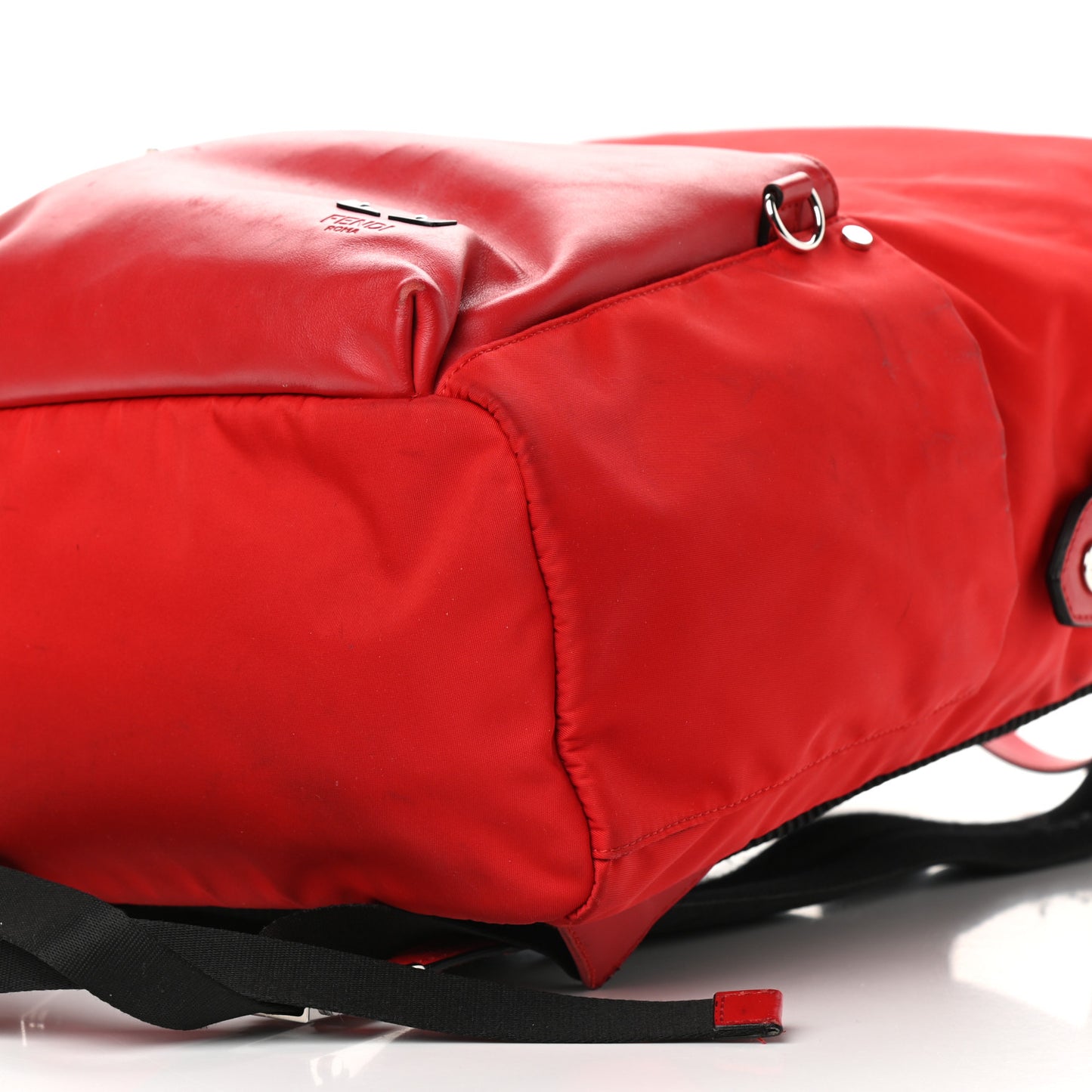 Nylon Vitello Backpack Red