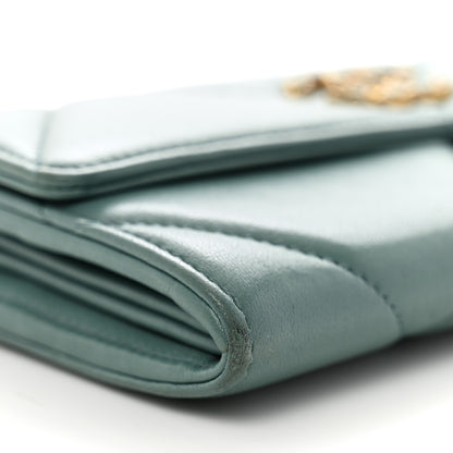 Chanel Lambskin Quilted Chanel 19 Flap Wallet Green 10 of 12