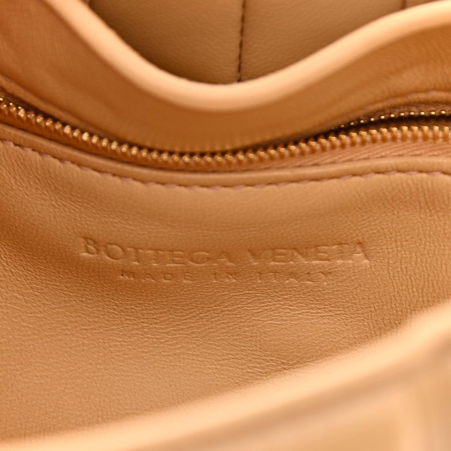 Nappa Maxi Intreccio Padded Cassette Crossbody Bag Almond