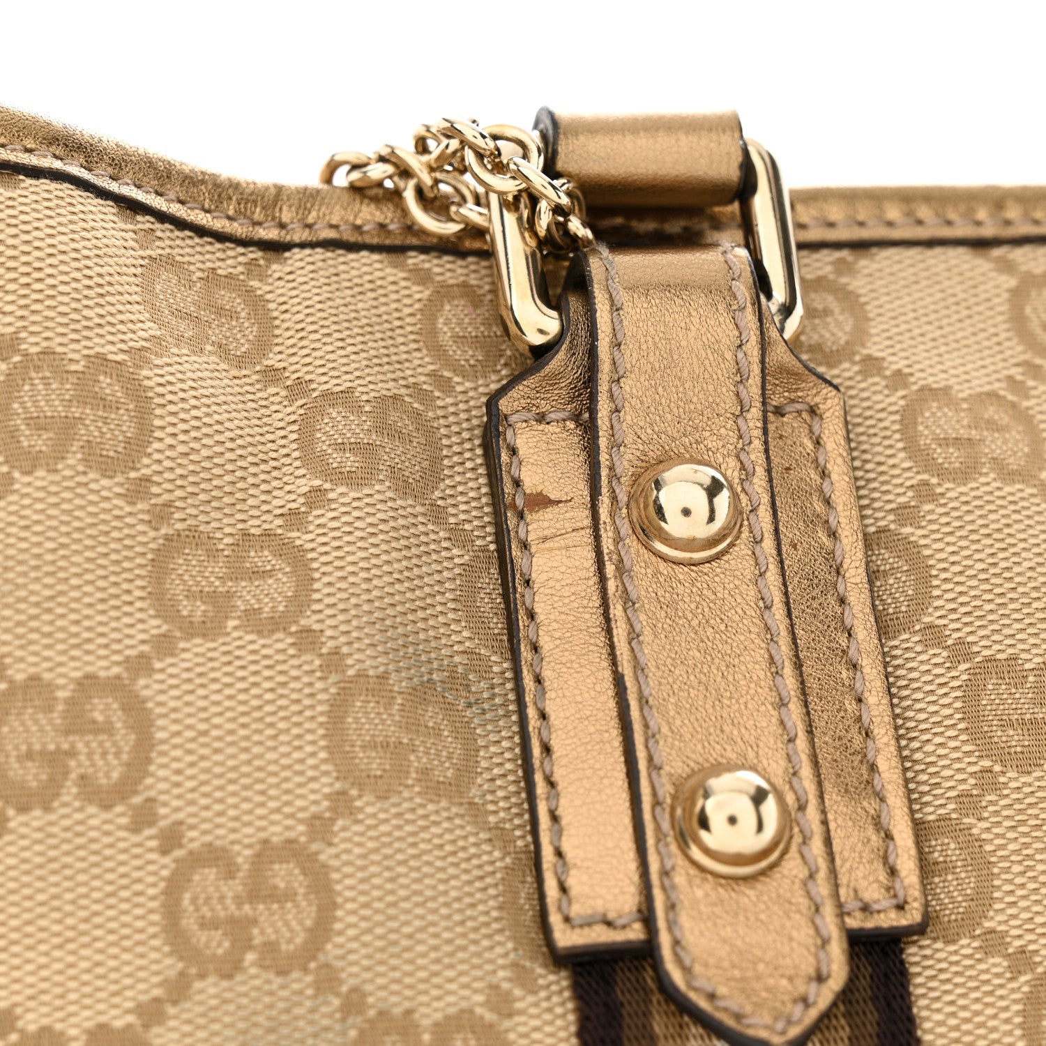 Gucci Monogram Medium Jolicoeur Tote Metallic 11 of 11