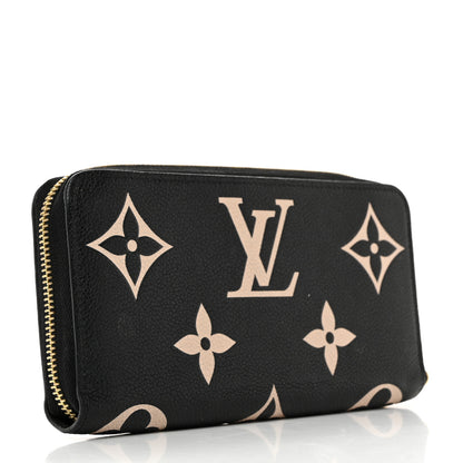 Louis Vuitton Empreinte Monogram Giant Zippy Wallet Black Beige 3 of 6