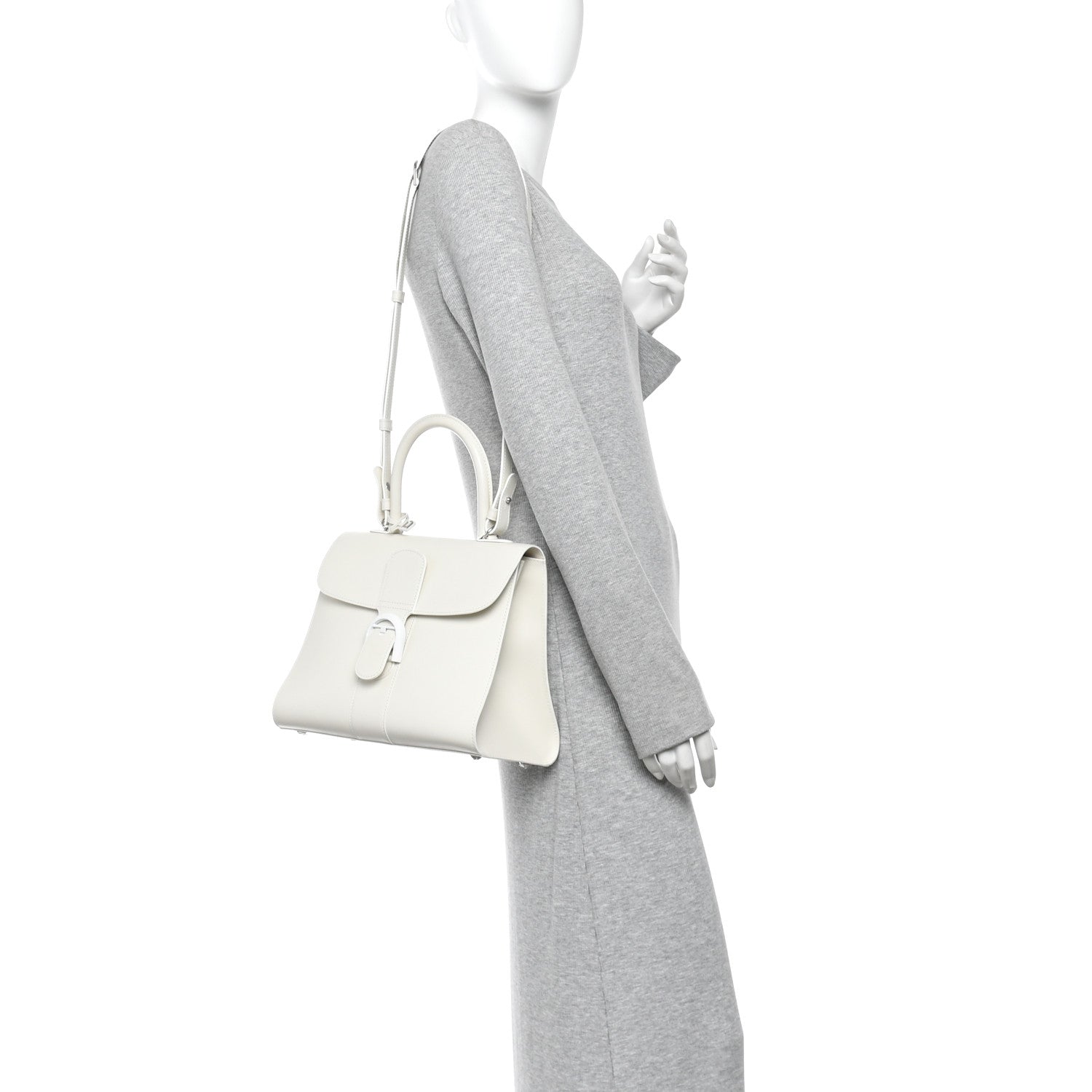 Delvaux Box Calfskin MM Brillant Satchel Ivory 2 of 10