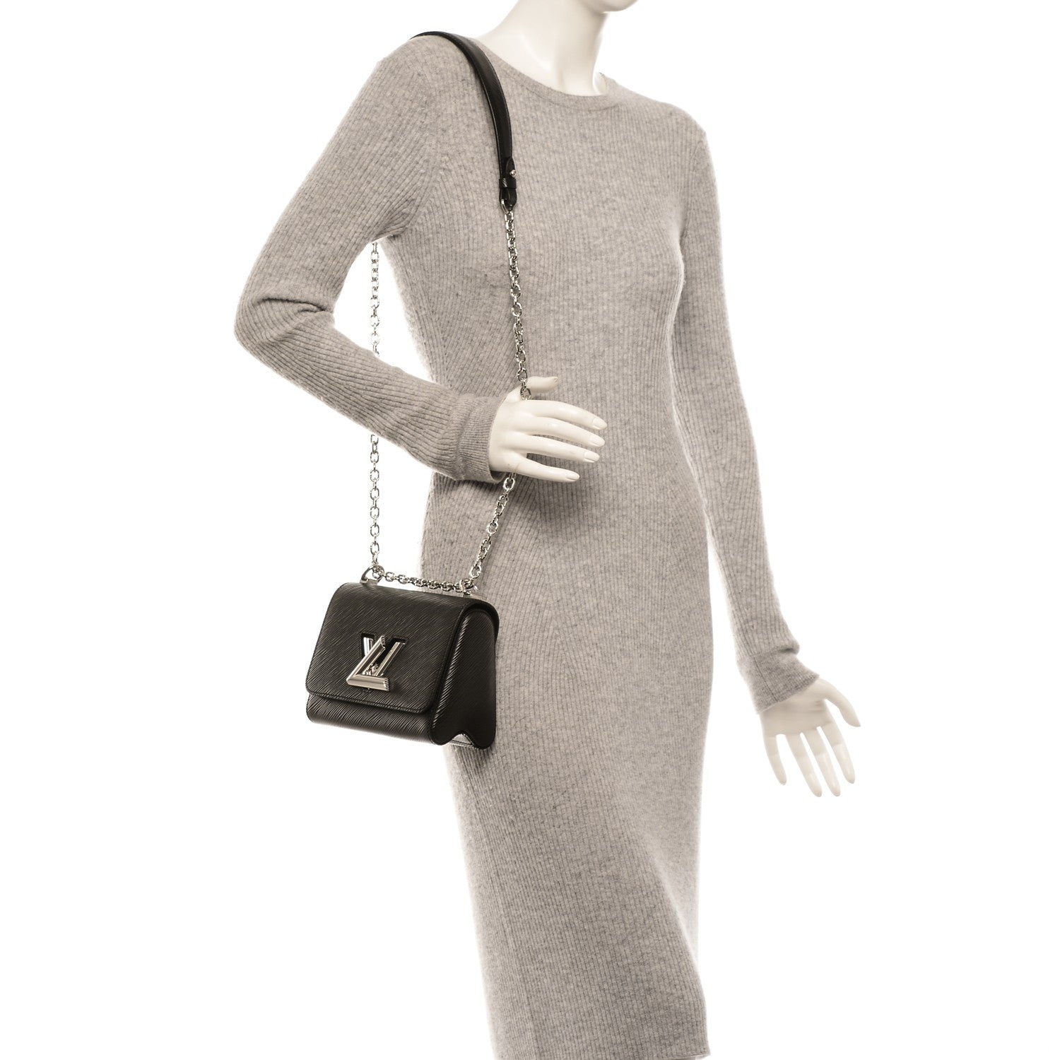 Louis Vuitton Epi Twist Shoulder Bag PM Black 2 of 7