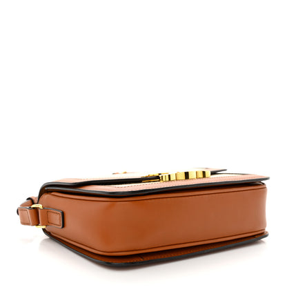Celine Textile Natural Calfskin Teen Triomphe White Tan 4 of 11