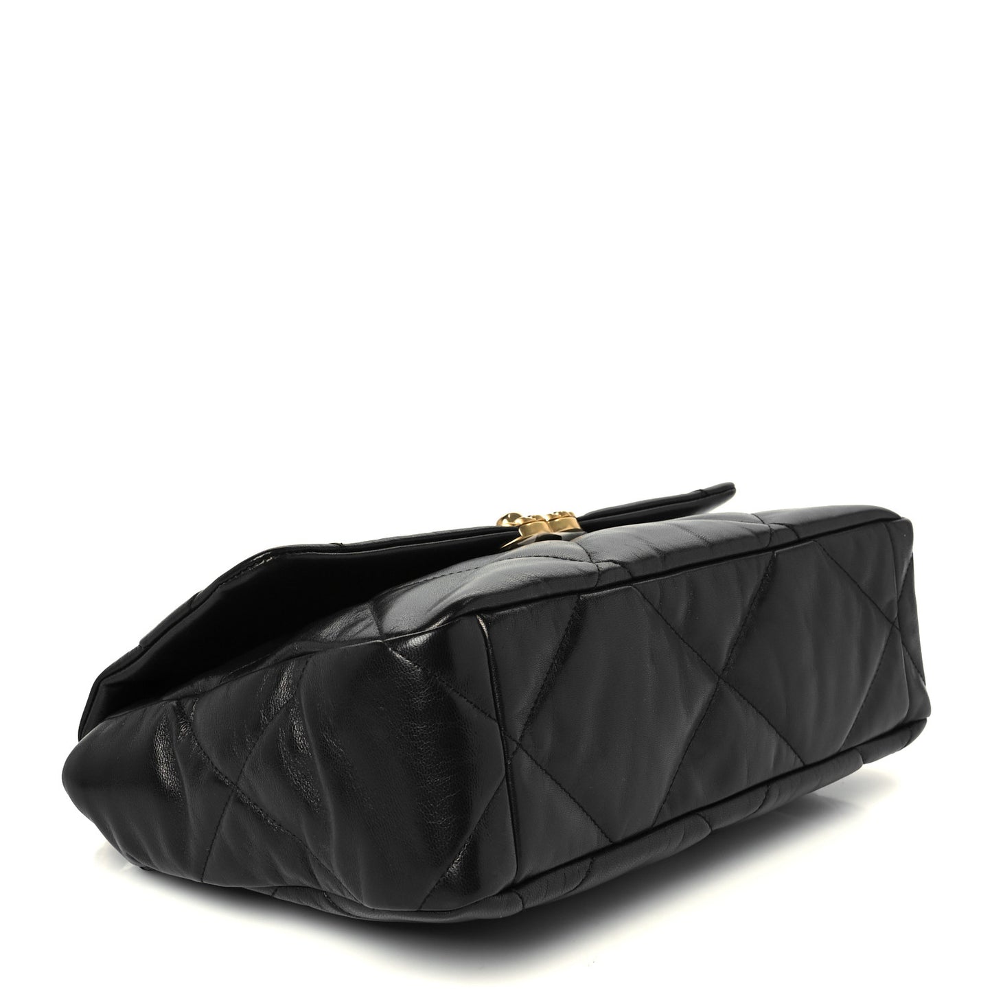 Goatskin Quilted Large Chanel 19 Flap Black
