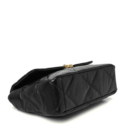 Chanel Goatskin Quilted Large Chanel 19 Flap Black 4 of 11