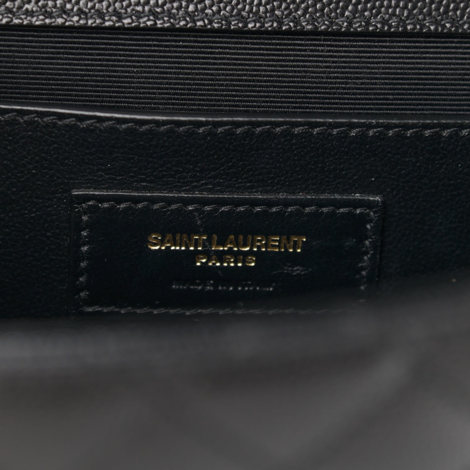 Saint Laurent Grain De Poudre Textured Mixed Matelasse Triquilt Medium Monogram Satchel Black 6 of 12