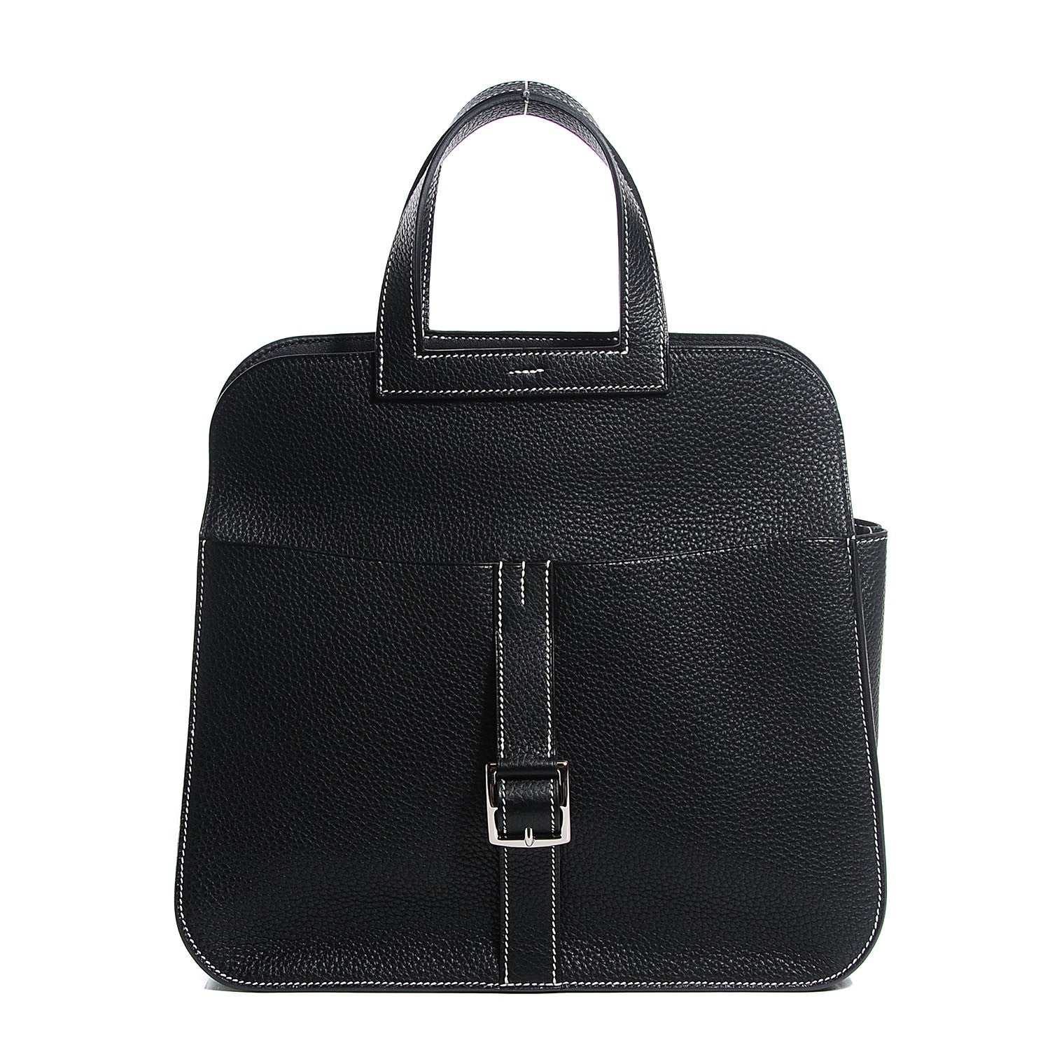 Hermes Taurillon Clemence Halzan 31 Black 1 of 13