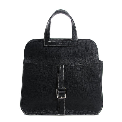 Hermes Taurillon Clemence Halzan 31 Black 1 of 13