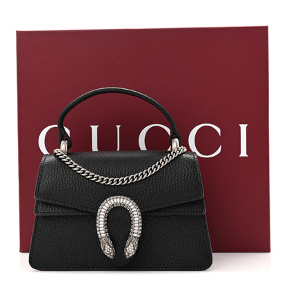 Gucci Dollar Calfskin Crystal Mini Dionysus Top Handle Bag Black Crystal 10 of 10