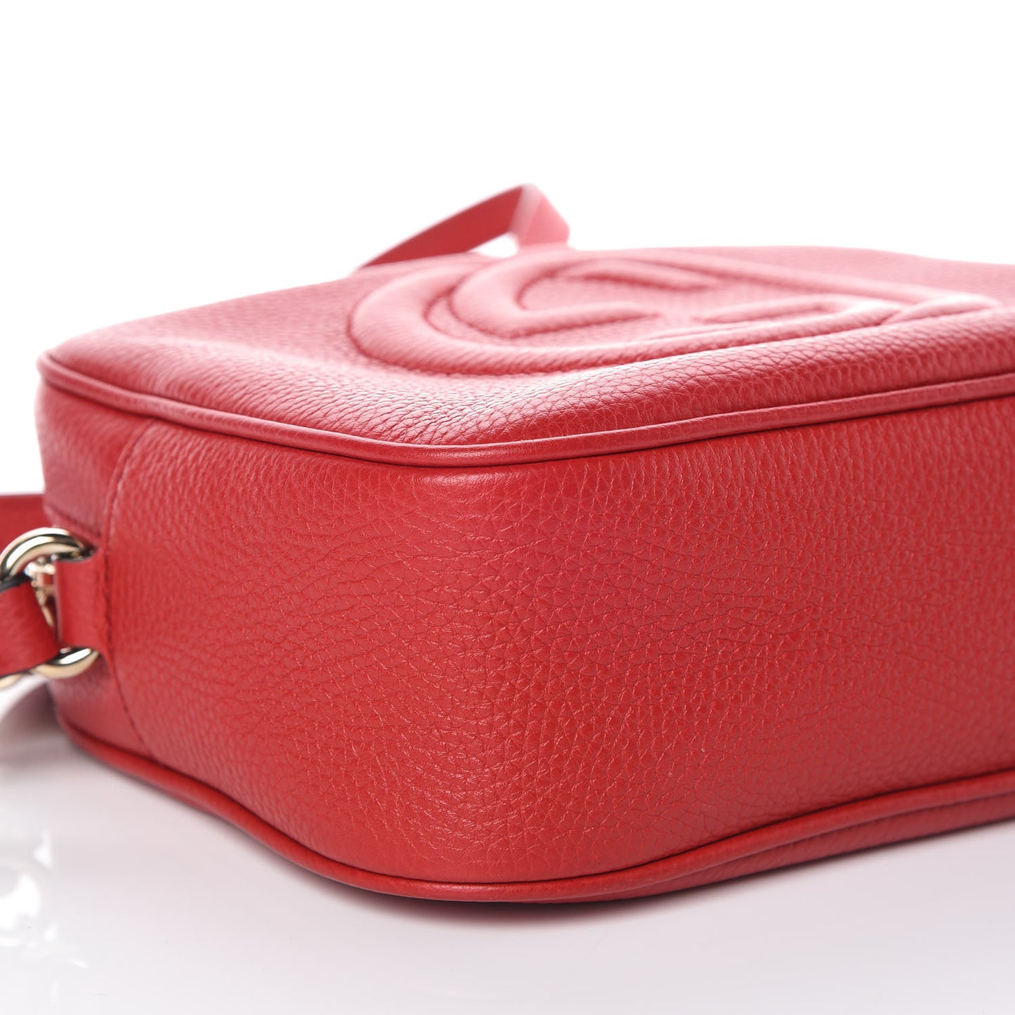 Pebbled Calfskin Small Soho Disco Bag Tabasco Red