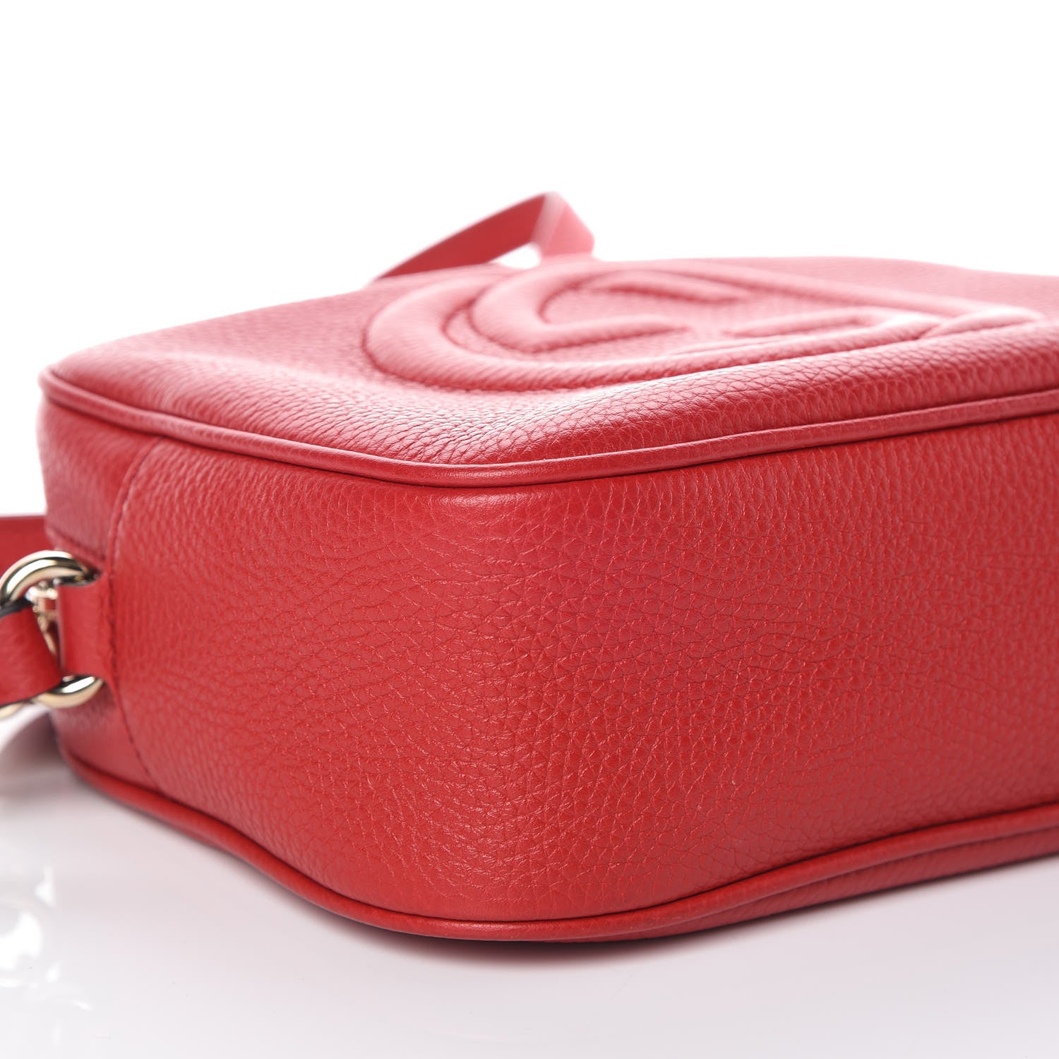Gucci Pebbled Calfskin Small Soho Disco Bag Tabasco Red 5 of 10