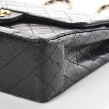 Chanel Lambskin Quilted Medium Double Flap Black 15 of 20