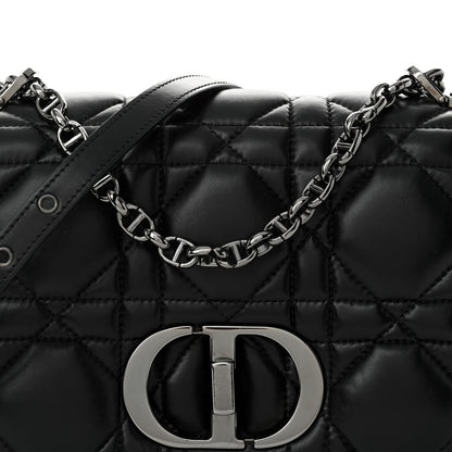 Christian Dior Calfskin Macrocannage Medium Caro Bag Black 8 of 11