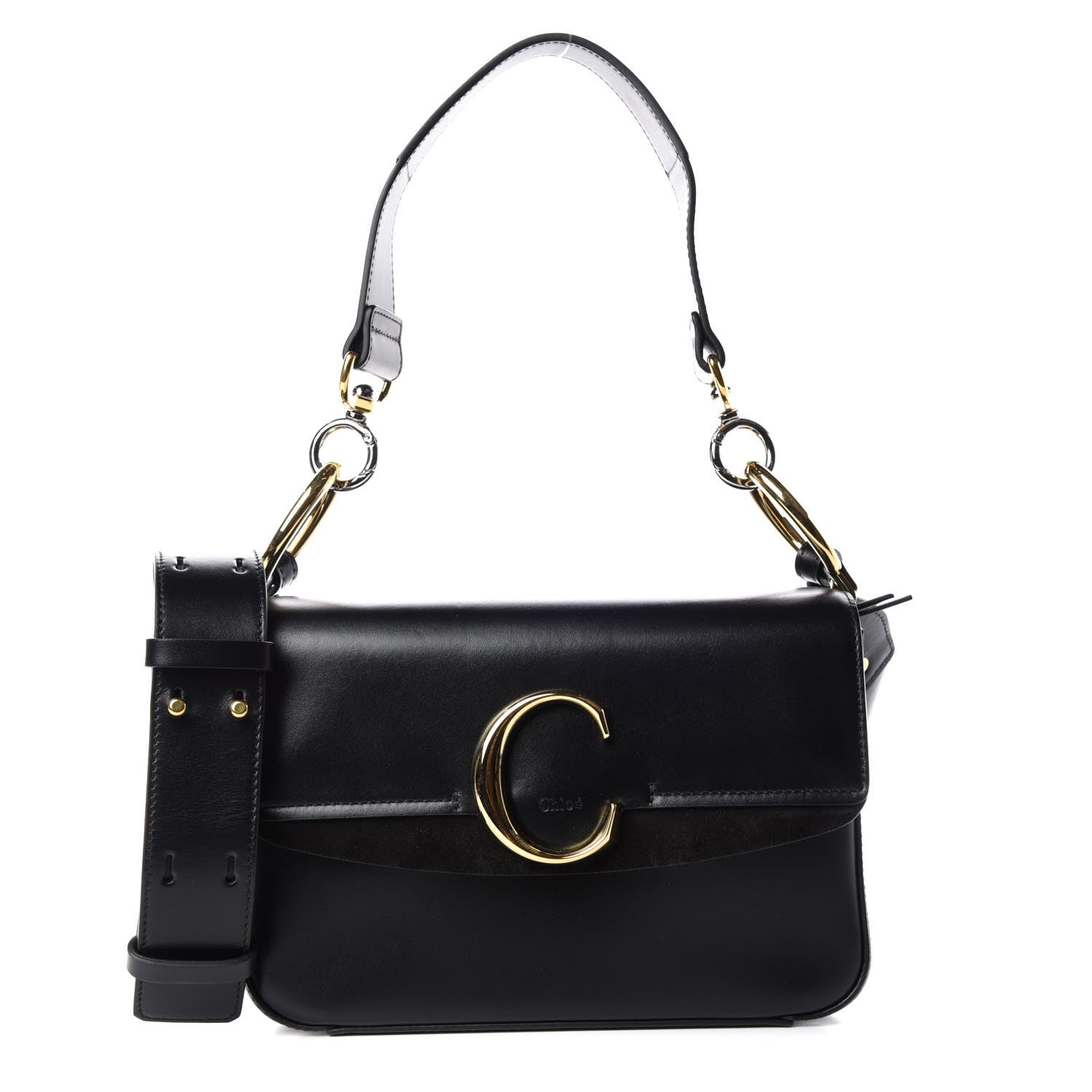 Chloe Calfskin Small C Double Carry Black 1 of 10