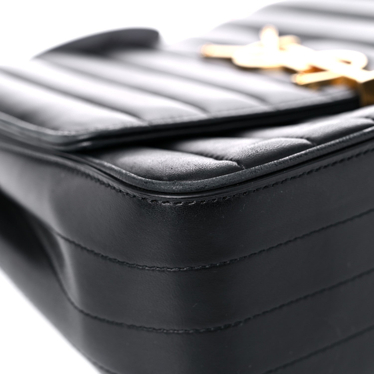 Saint Laurent Lambskin Matelasse Monogram Large Vicky Chain Bag Black 7 of 16