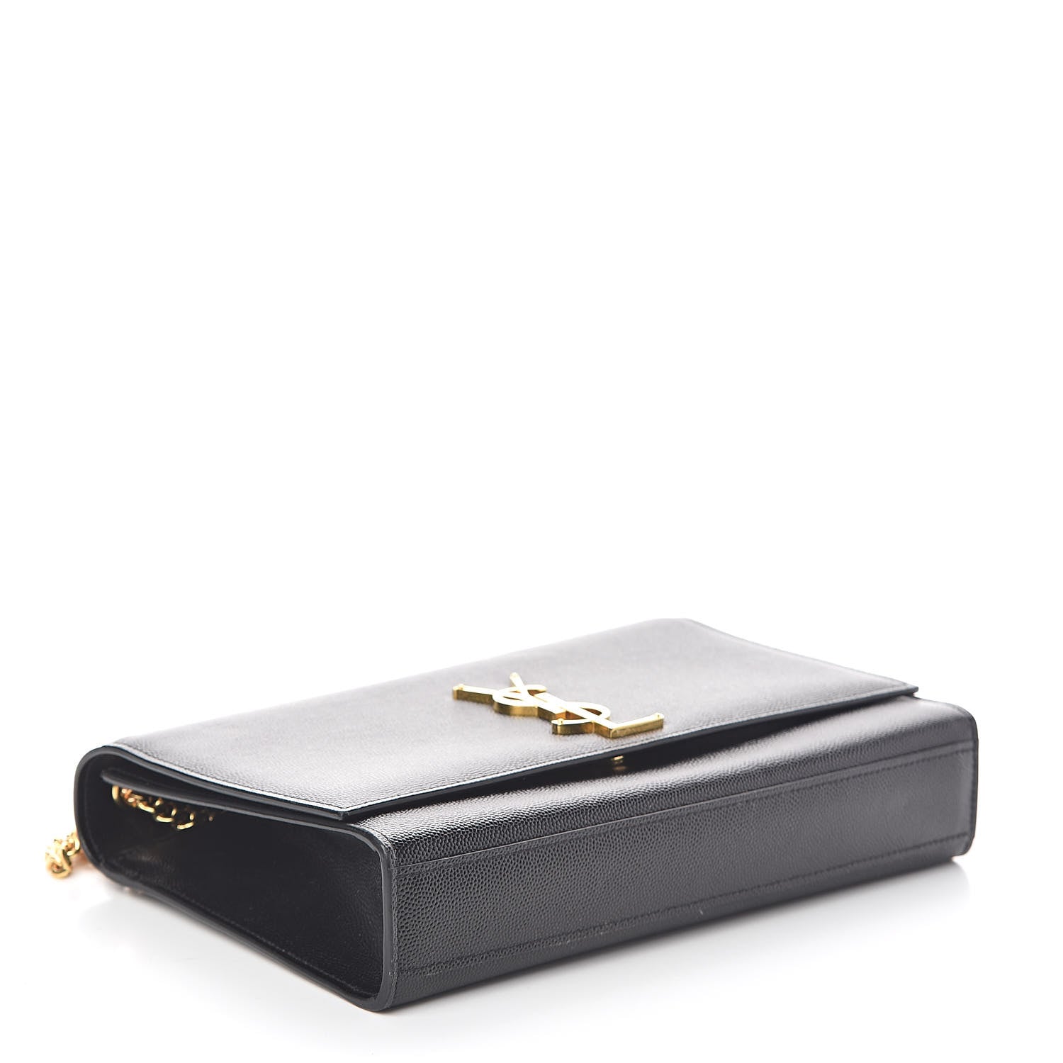 Saint Laurent Grain De Poudre Medium Classic Monogram Kate Satchel Black 4 of 9