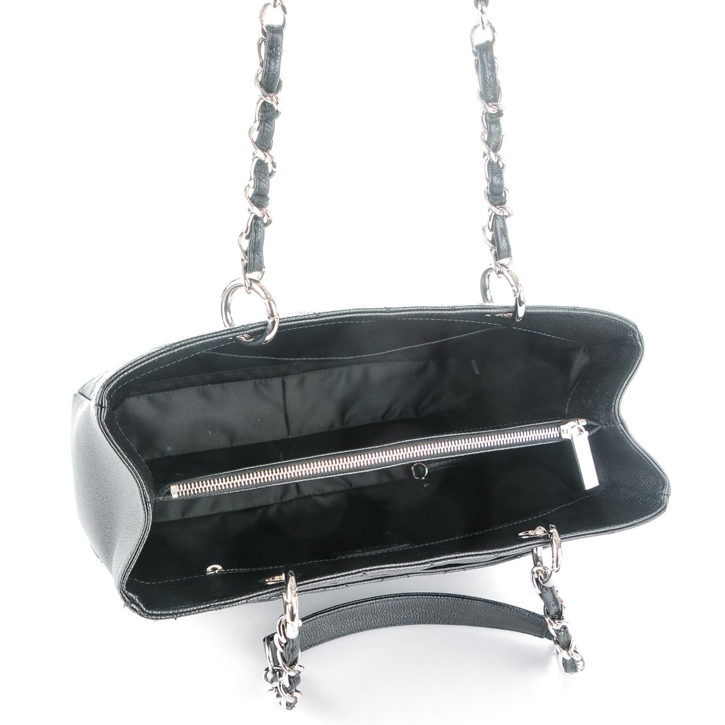 Caviar Quilted Grand Shopping Tote GST Black