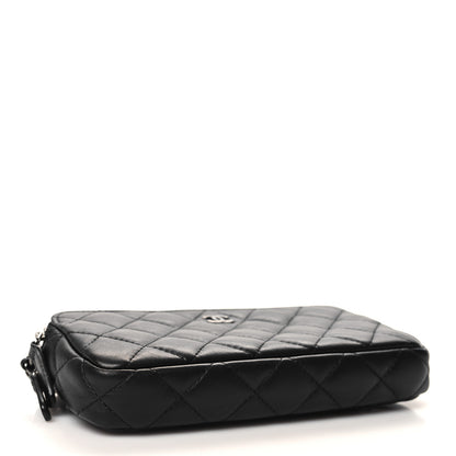 Chanel Lambskin Quilted Small Clutch With Chain Black 4 of 13