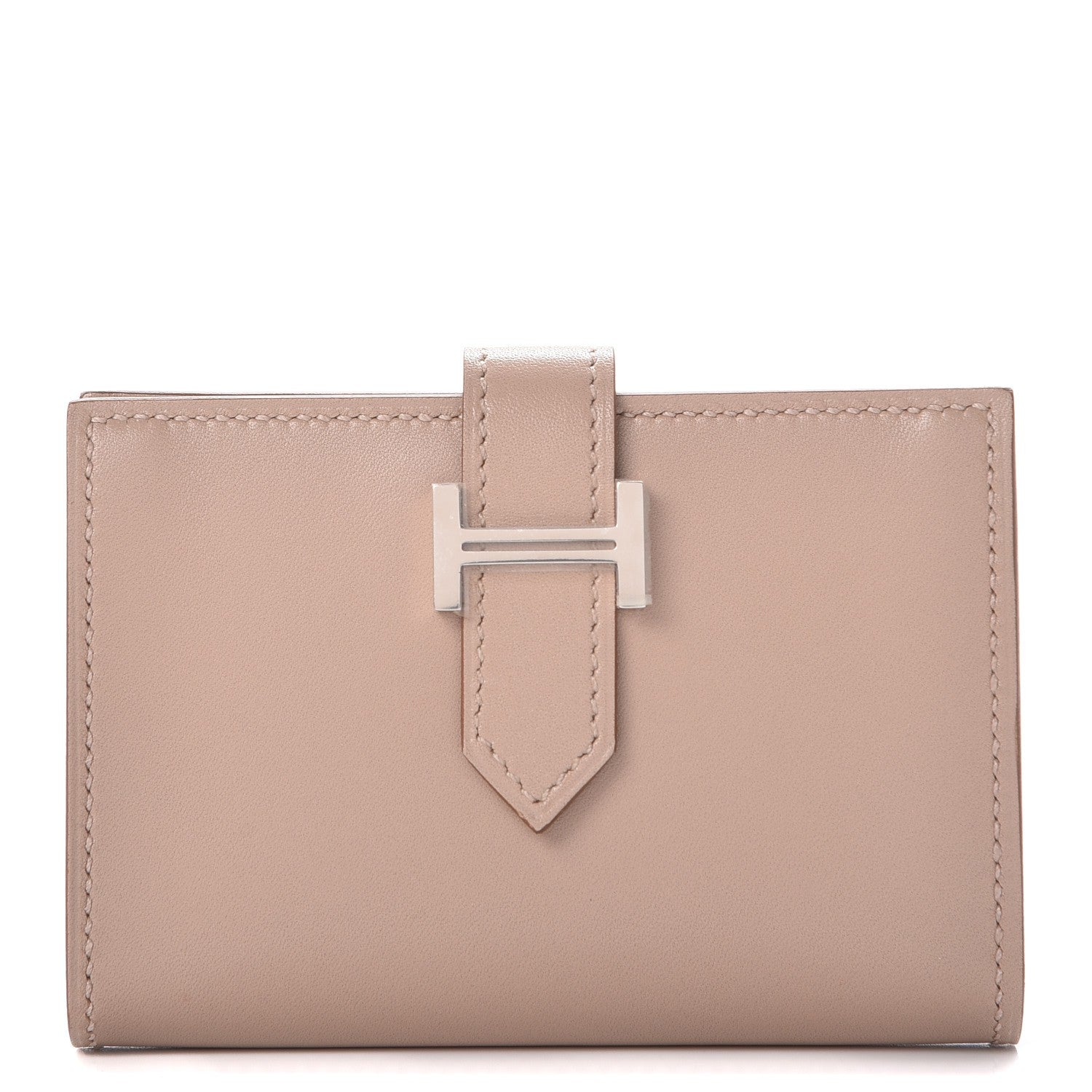Hermes Tadelakt Bearn Card Holder Wallet Argile 1 of 8