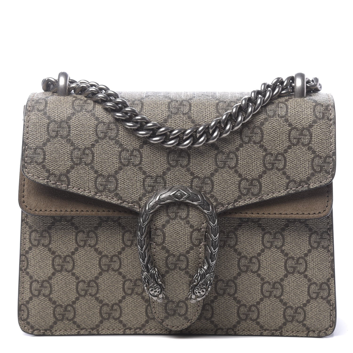 Gucci GG Supreme Monogram Mini Dionysus Shoulder Bag Taupe 1 of 15